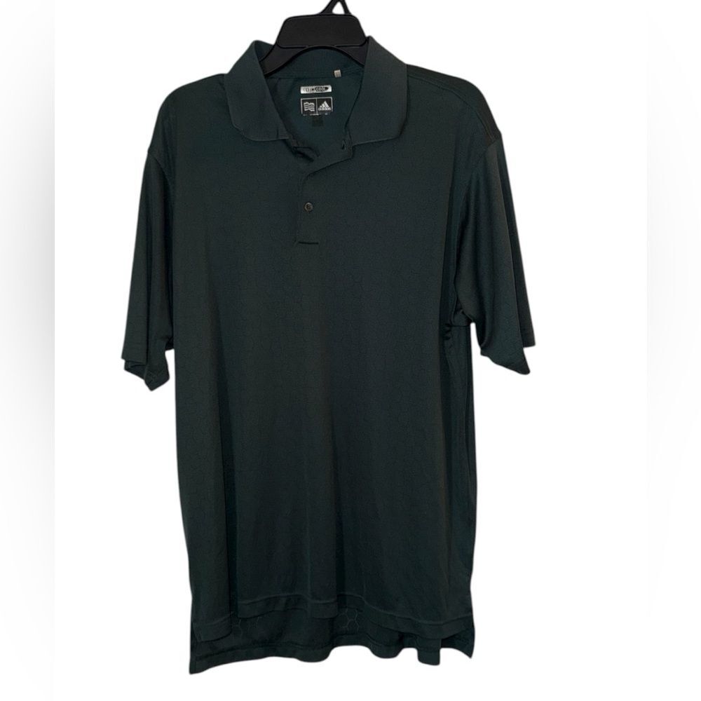 Adidas CLIMACOOL Polo Shirt Mens XL Forest Green Moisture Wicking Tall Golf - Picture 1 of 3